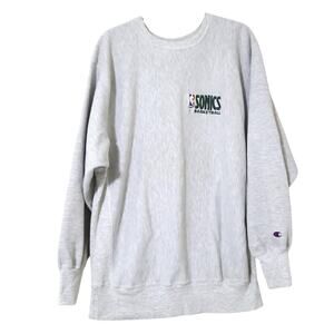 Vintage Champion Reverse Weave NBA Seattle Sonics Basketball Sweatshirt XL 90s